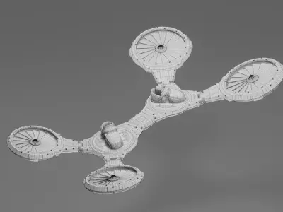 Flying Board Low-poly 3D model