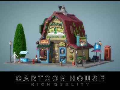 Cartoon House 18 3D model