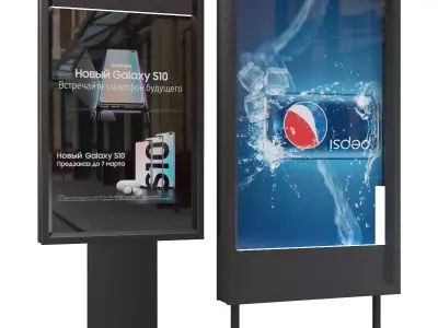 Billboard backlit 3D model