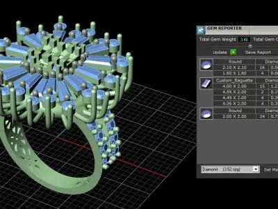 Jewelry ring 233 3D print model purchase