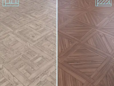 Parquet - Laminate - Wooden floor 2 in 1 Low-poly 3D model 44