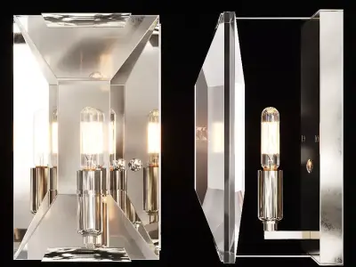 Restoration Hardware HARLOW CRYSTAL SCONCE Nickel 3D model