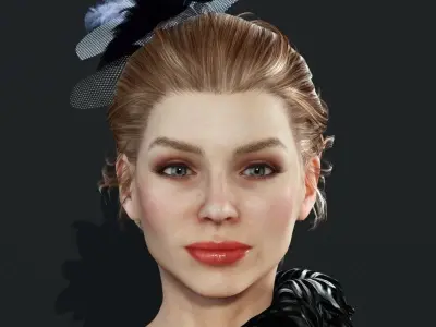 balletdancer woman Low-poly 3D model