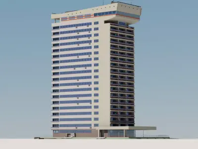 Eastern European Building 008 Low-poly 3D model