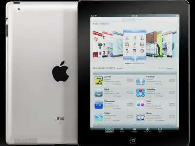 Apple iPad 2 tablet Low-poly 3D model