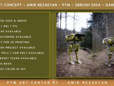 Wall-E robot concept PTM - Amir Rezaeyan 3D model