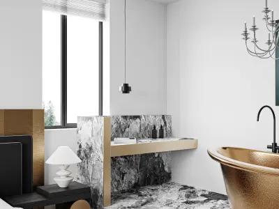 Bedroom interior scenes 3D model V7