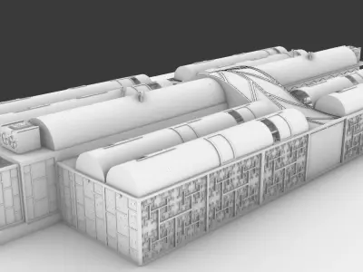 greenhouse building 3D model