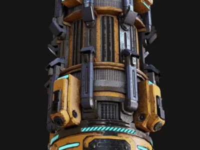 Battery 01 Low-poly 3D model