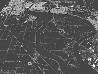 Niagara Falls landscape 3D model