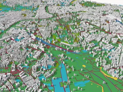 Rome City Low-poly 3D model