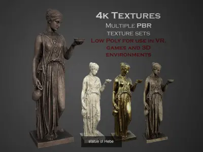 ancient statues and busts variety collection 2 - 50 models  3D Model Pack