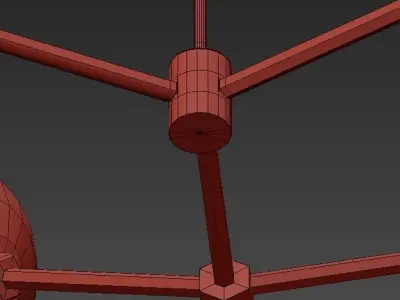 NABILA chandelier with balls hanging from it 3D model