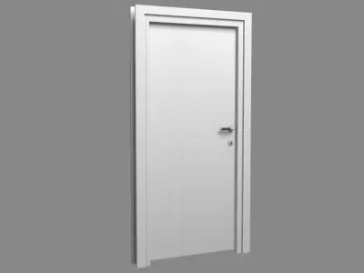 Acrylic Wood Composite Door Low-poly 3D model