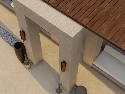 LUMION SCENE BEACH BRUTALIST 11 3D model