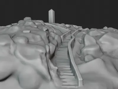Arafat Mountain saudi arabia 3D print model
