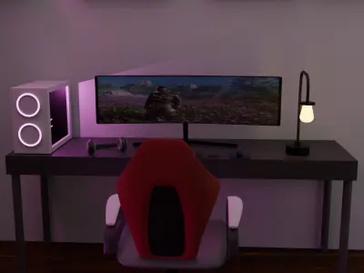 The Gaming Room  Low-poly 3D model