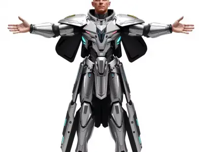 Futuristic Armor Suit model pack Low-poly 3D model