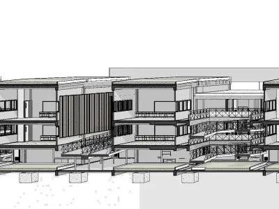 EDUCATIONAL INSTITUTION-Architecture and sheets in model 3D print model