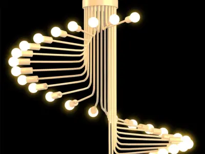 Elanis Spiral Chandelier 3D model