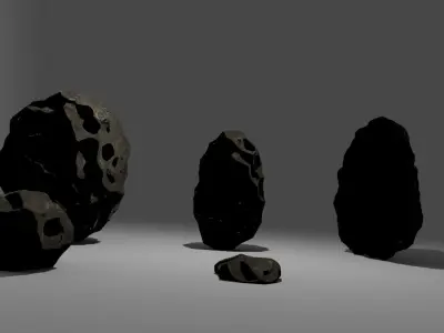 Stones for the urban or village environment 3D model