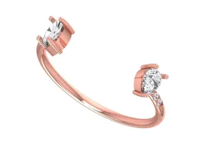 Women Light Weight Band Ring 3D print model get