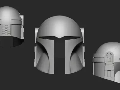 Mandalorian helmet star wars 3D print model