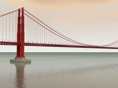 The Golden Gate Bridge 3D model