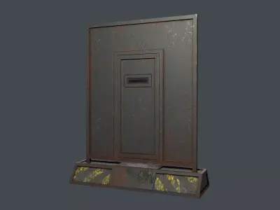 Concrete RoadBlock Barrier Barricade 3D model 13