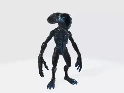 Black alien 3D model