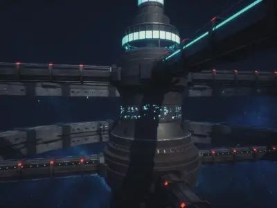 Rss Space Station Low-poly 3D model
