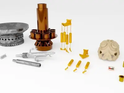 Jabbas Throne Room - Set 4a - Side Attributes 1-18 scale Kenner 3D print model