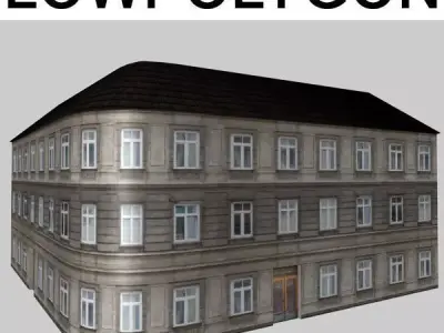 Building low polygon Low-poly 3D model