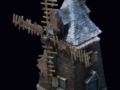 Game Windmill workshop 1002 3D model