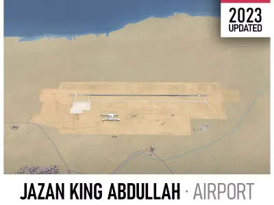Jizan - New Jazan Airport Low-poly 3D model