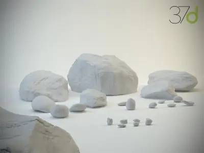 Photorealistic Rocks and Stones 3D model