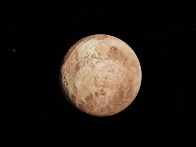 Makemake fictional  Low-poly 3D model