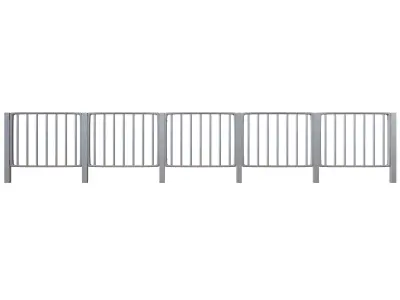 Iron Street Fence V2 001 Low-poly 3D model