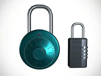 Locks Low-poly 3D model
