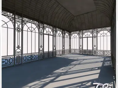 GREENHOUSE ornate gazebo 3D model