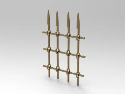 Dungeon low poly spears 3D model