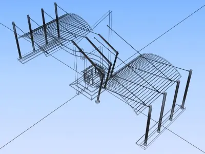 Fence and Gate 03 3D model