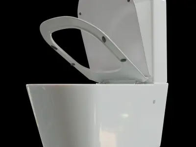 Bathroom Commode Low-poly 3D model