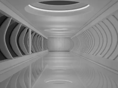 Sci Fi Interior 3D model 40