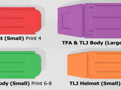 Star Wars First Order TK Clips Detail Greebles TFA and TLJ FOTK 3D print model