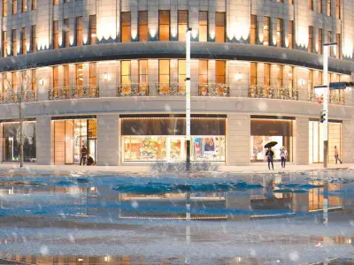 Wako building - Ginza street 3D model