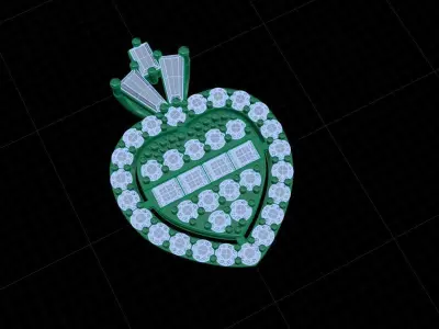 Heart Pendant 3dm stl 3D print model 3D print model