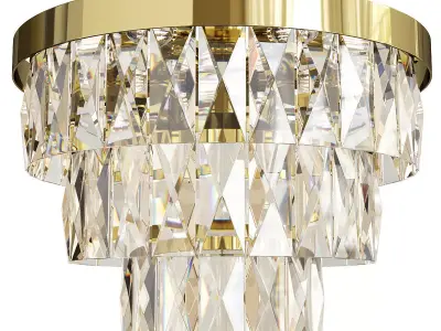 Chandelier Gold by design living Low-poly 3D model
