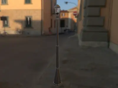 City Street Lamp Low-poly 3D model