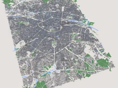 Brussels City Belgium 3D model